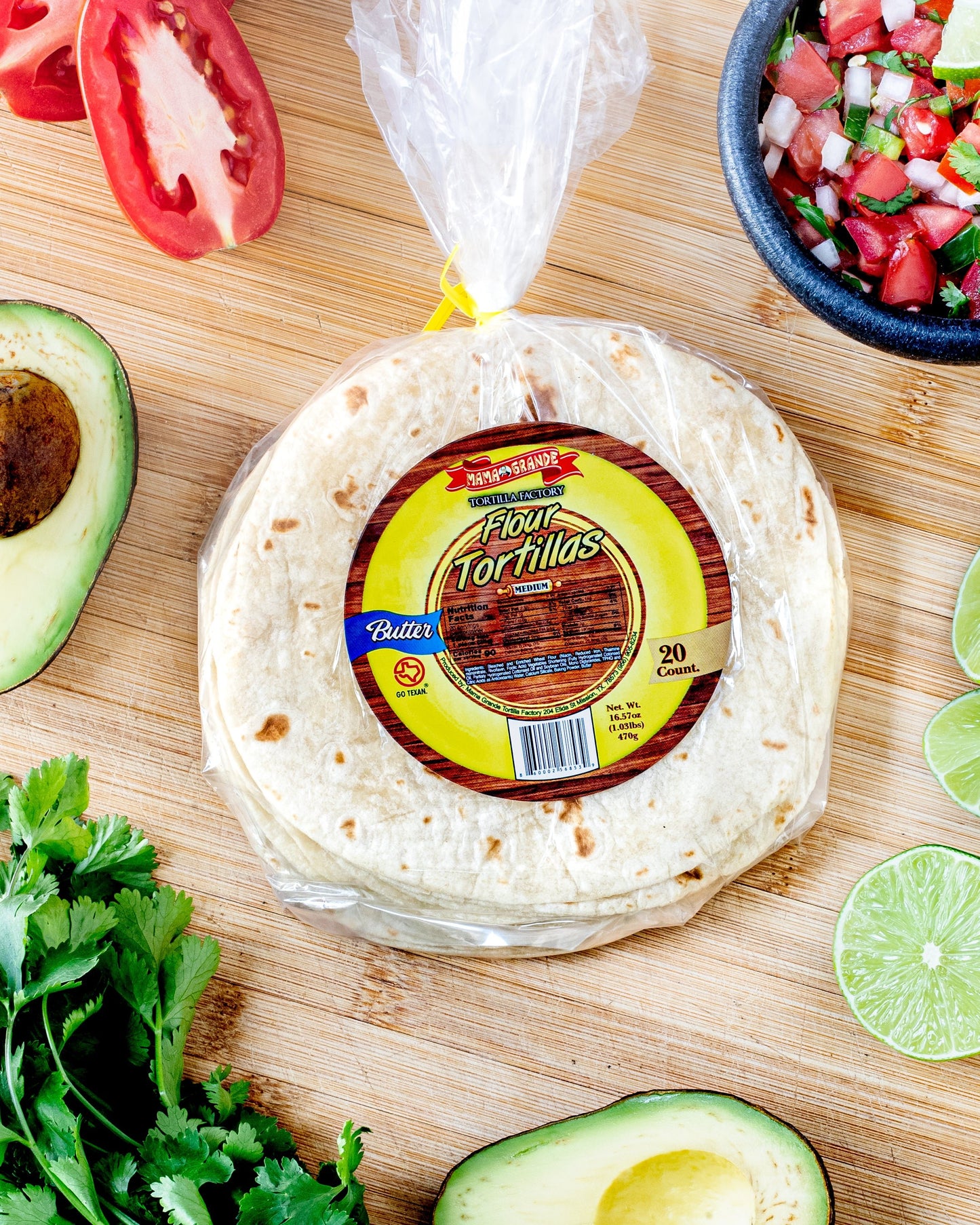 Flour Tortillas - Butter Flavor - Mama Grande Tortilla Factory