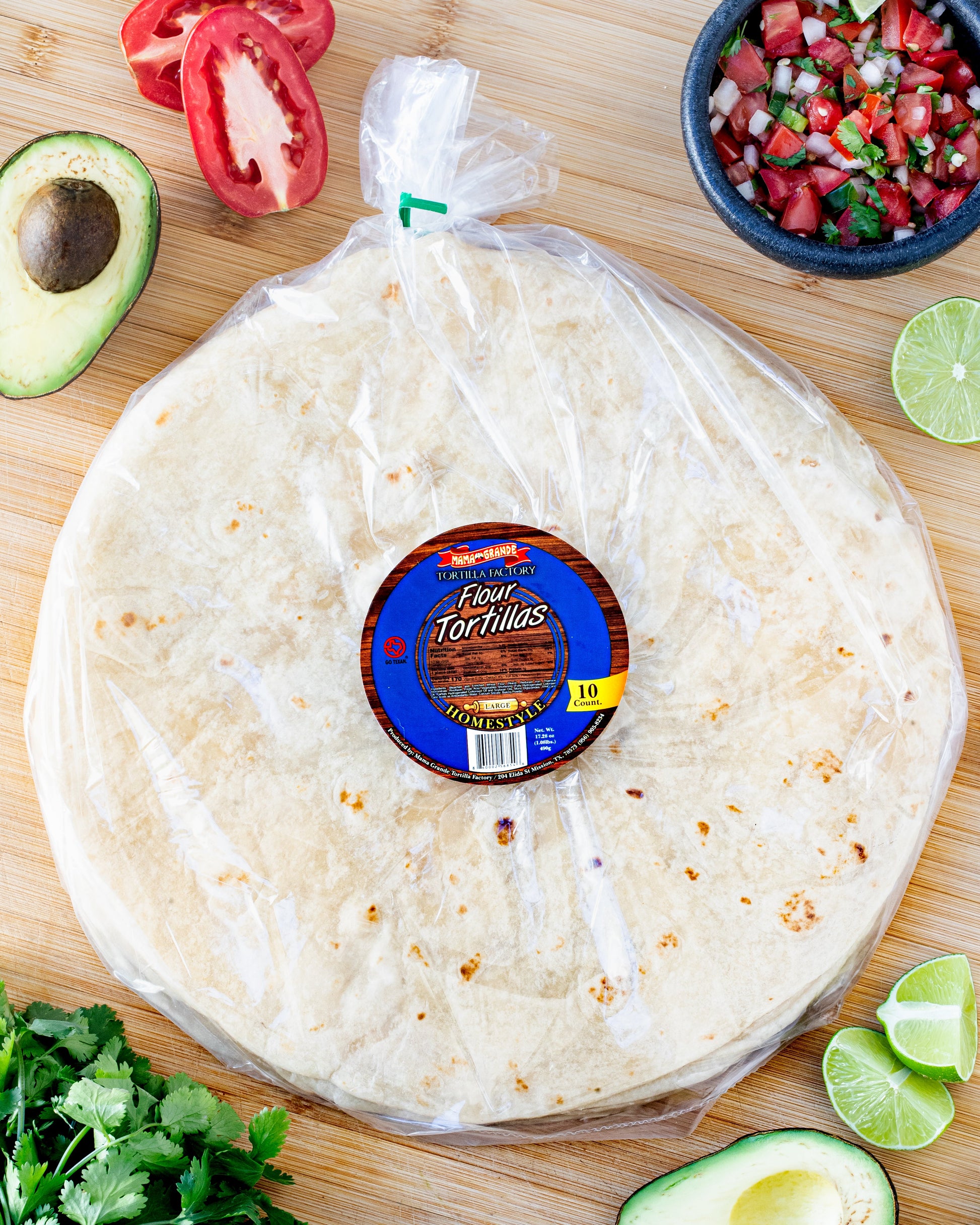Size Tortillas – Flour Extra Large - Grande Tortilla Factory Burrito Mama (Sincronizada)