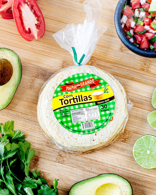 White Corn Tortillas - Medium (30 Tortillas) - Mama Grande Tortilla Factory